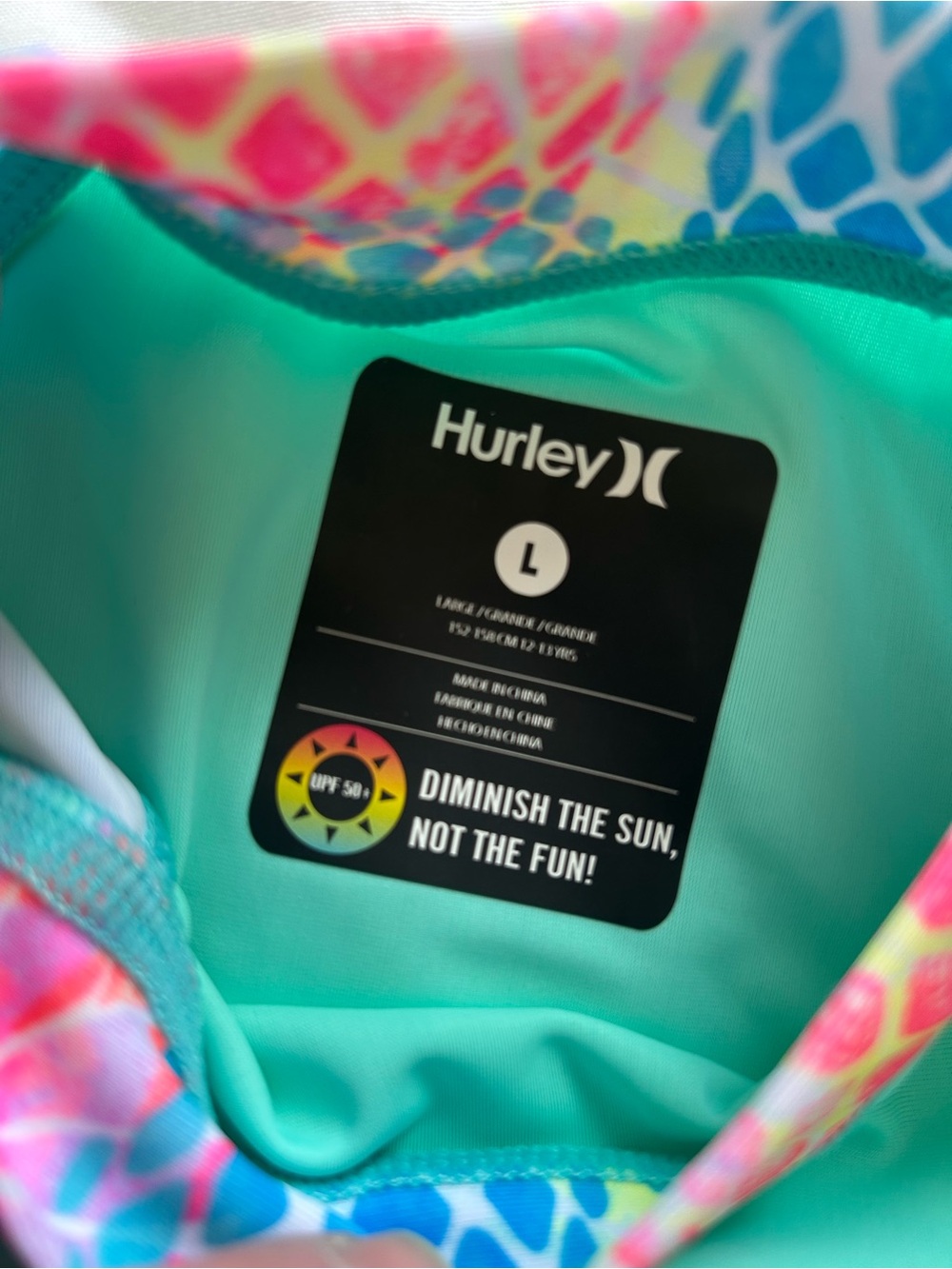 Hurley Kids Long-Sleeve Rashguard large - Picture 2 of 2